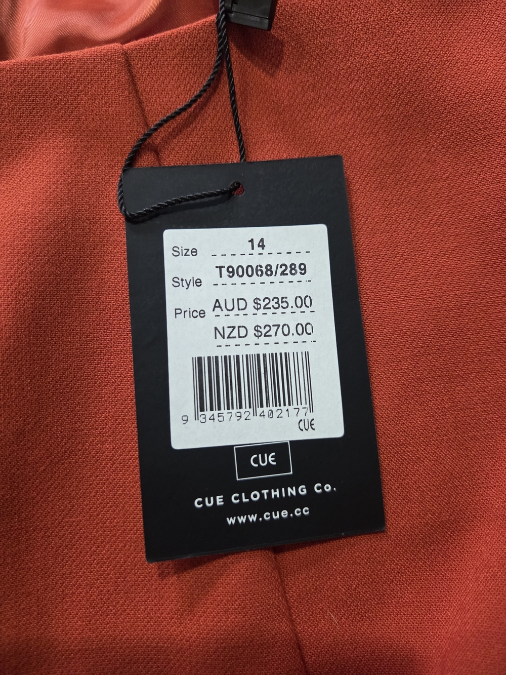 Cue Orange Cap-Sleeve Sheath Dress - Size 10 US - Picture 4 of 10